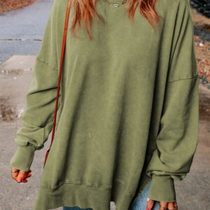 Buzo Verde Acanalado Oversize