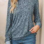 Top Gris Cuello Redondo