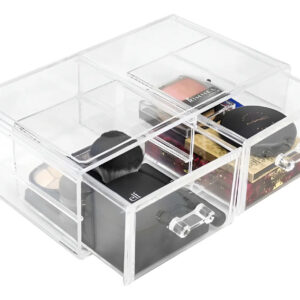 Estuche De Maquillaje Con 3 Cajones Interconectables De Acrí