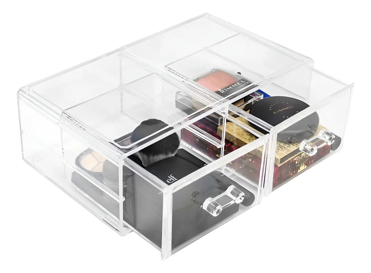 Estuche De Maquillaje Con 3 Cajones Interconectables De Acrí