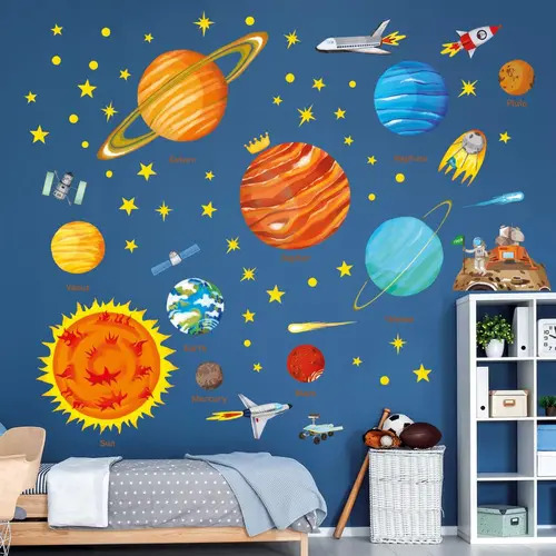 Decowall Da-1501 El Sistema Solar Peel Y Stick Nursery Niños - Image 4