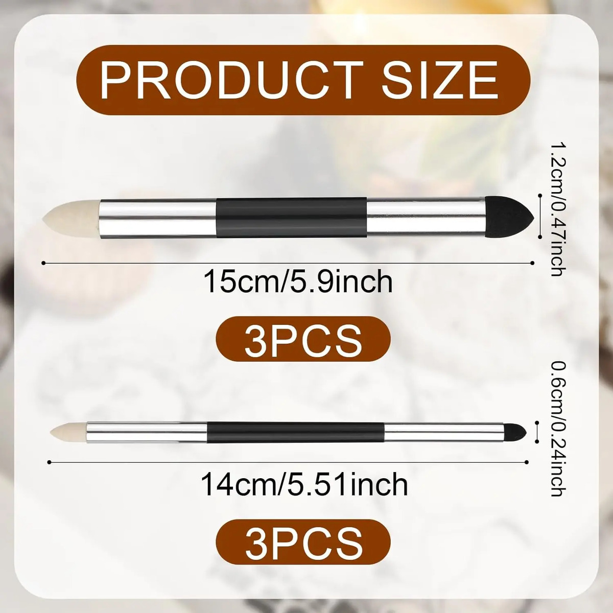 Conjunto De 6 Piezas De Esponja Para Mezclar Colores Ninguno. - Image 2