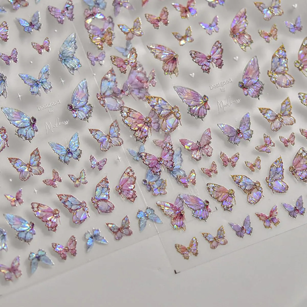 Pegatinas De Mariposas Púrpura Rosa Para Uñas De Mujer Y Niñ - Image 6
