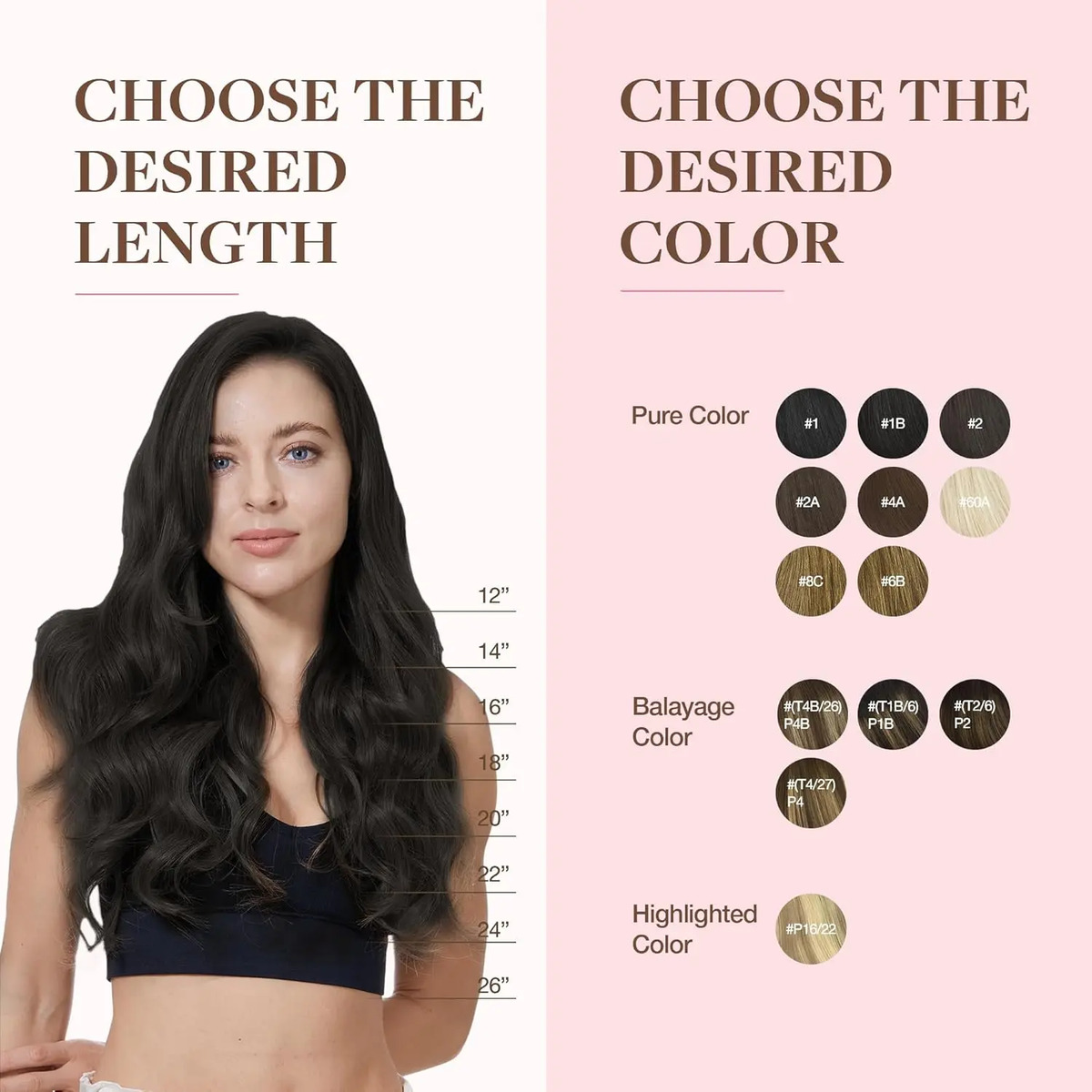 Cabello Humano Natural 45cm 150g Negro Negro - Image 8