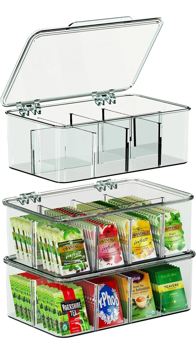 Organizador Bolsas De Té Multifuncióntransparente Resistente Blanco