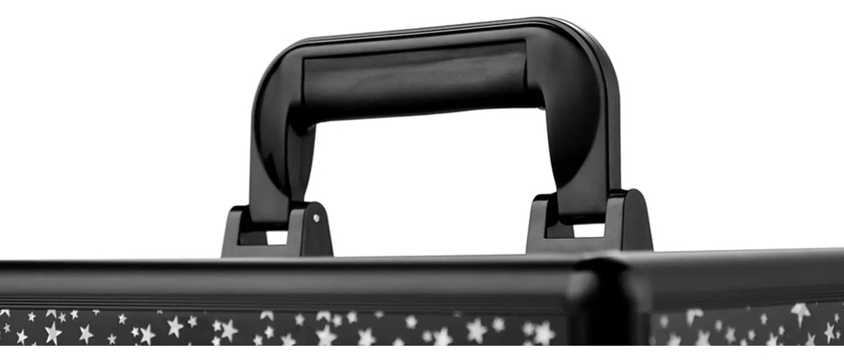 Estuche Portátil De Maquillaje Negro Con Estrella Brillante - Image 7