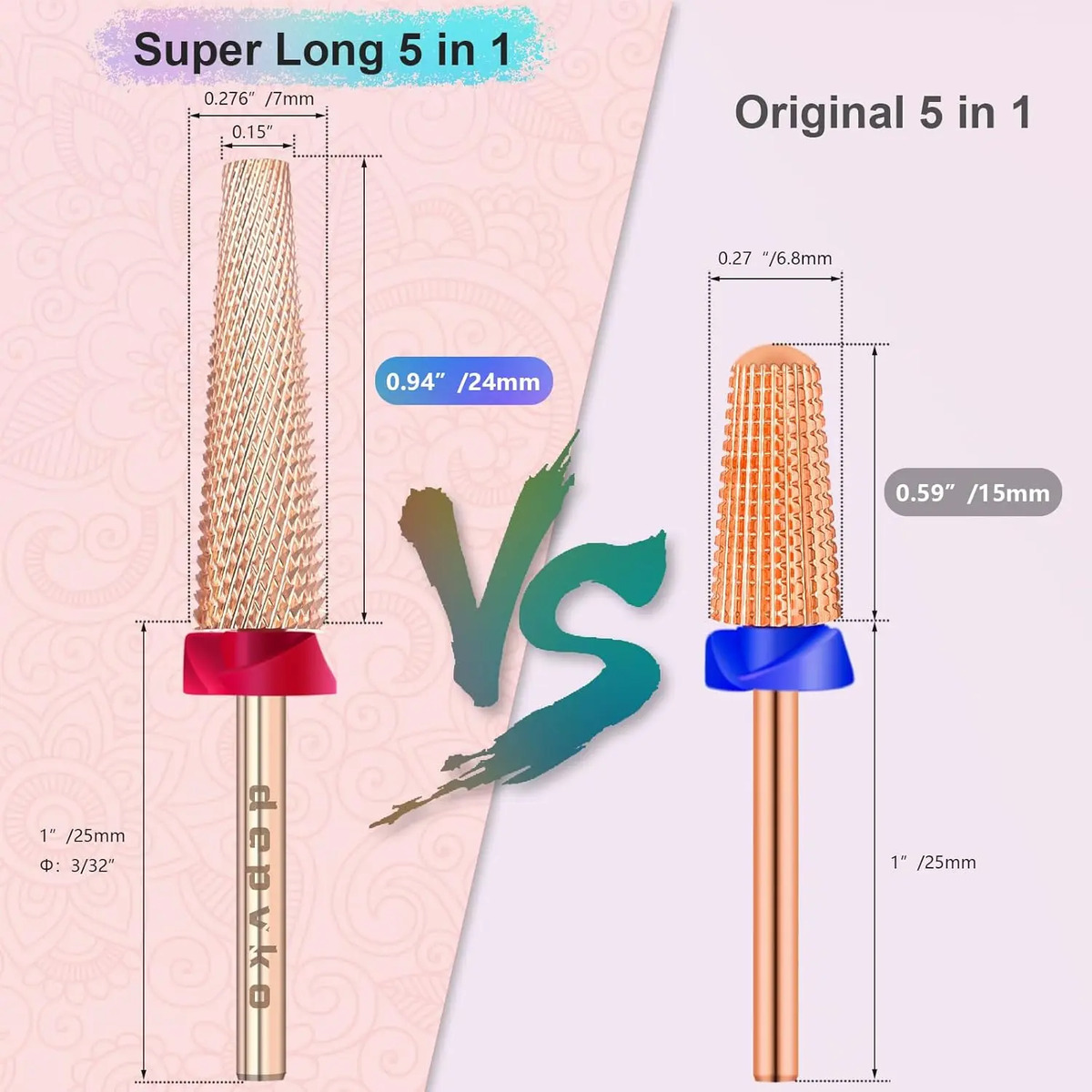 Brocas De Uñas Depvko Super Largas 13 Cm De Carbide Tungsten - Image 3