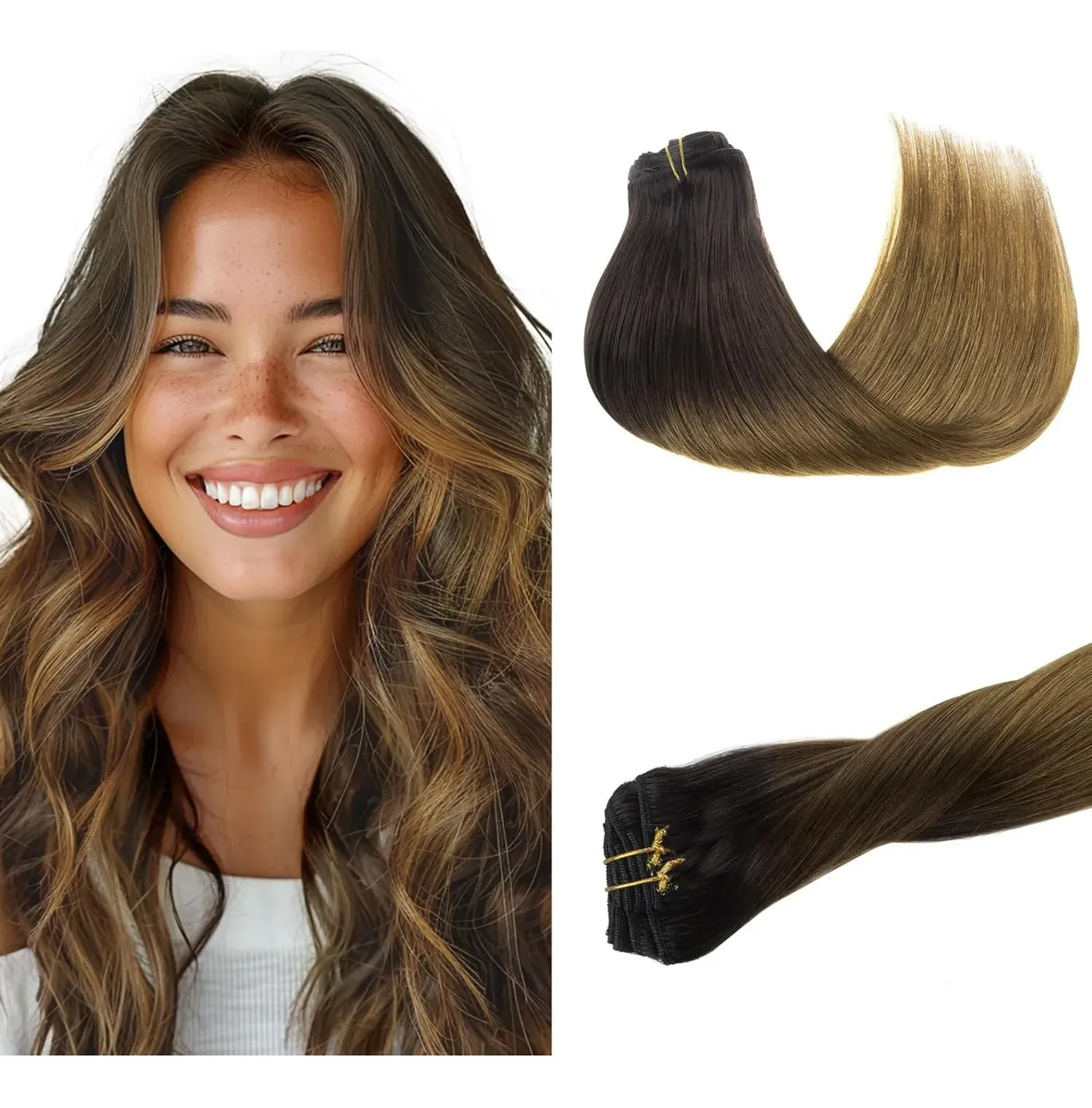 Cabello Humano 50cm 120g Color Chocolate