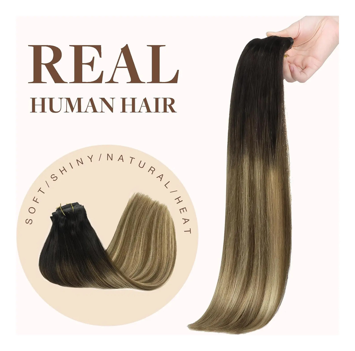Extensiones De Pelo Humano De 35 Centímetros Para Mujeres - Image 8