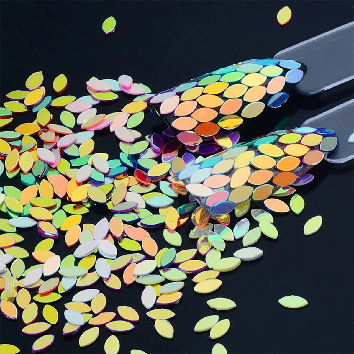 Decoraciones Brillantes De Uñas Con Hojas Holográficas De 12 - Image 3