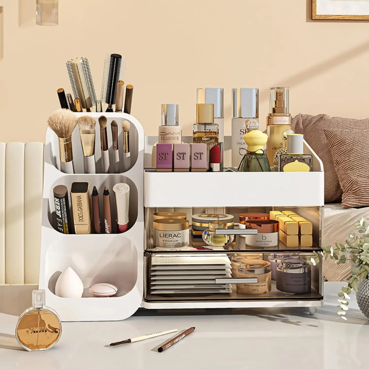 Exhibidor De Cosméticos Para Tus Esenciales De Belleza Blanc - Image 2
