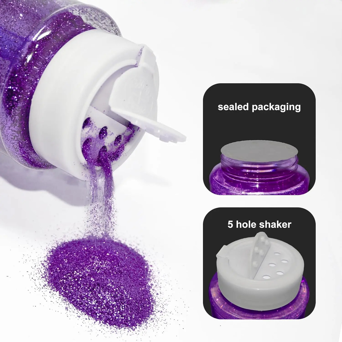 Glitter Púrpura De 450gr Para Manualidades Y Decoración - Image 2