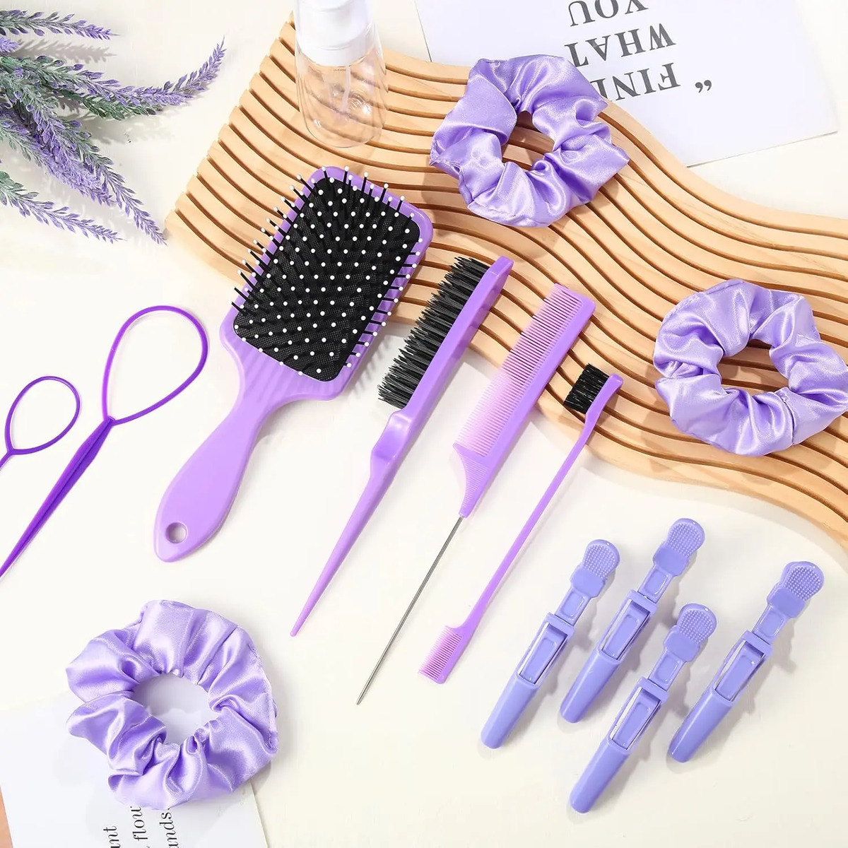 Kit De Peine Para Cabello De 15 Piezas Con Botella De Spray - Image 2