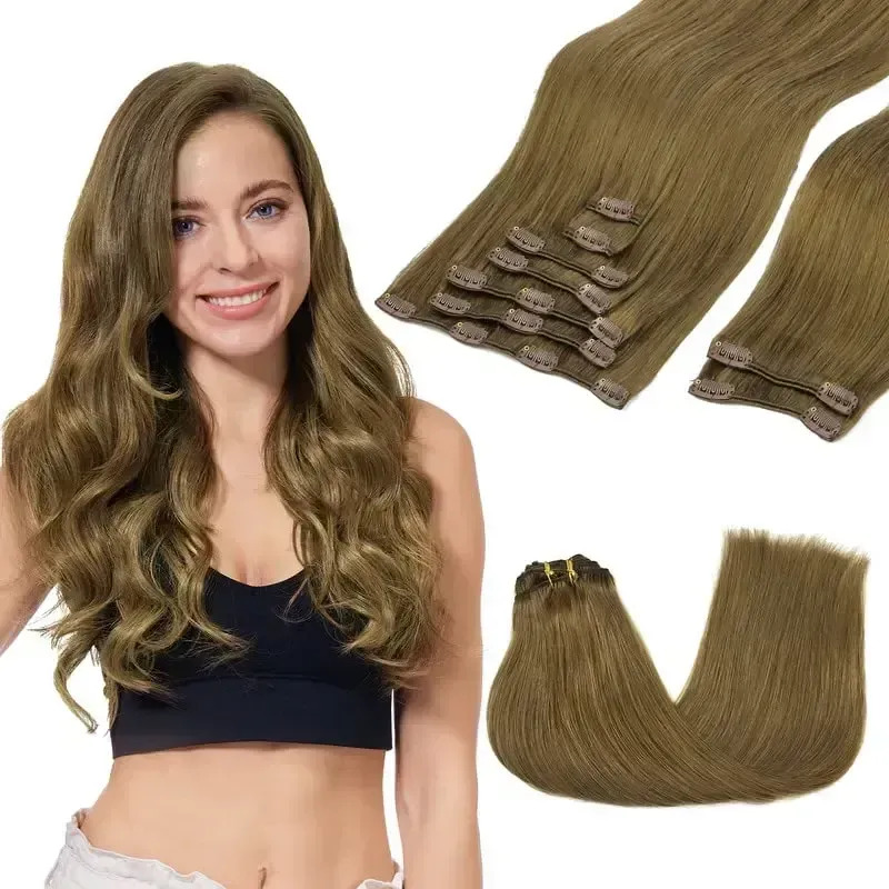 Cabello Humano Remy 51 Cm 150g Color Marron Medio 6b Marrón Medio (6b)