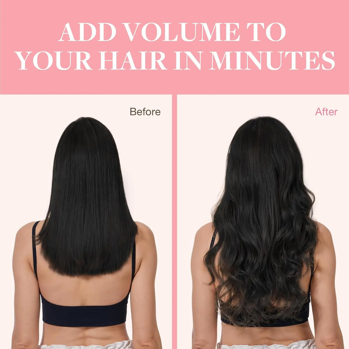 Cabello Clip-in Para Mujeres Pelo Humano Remi 50cm Negro Negro - Image 6