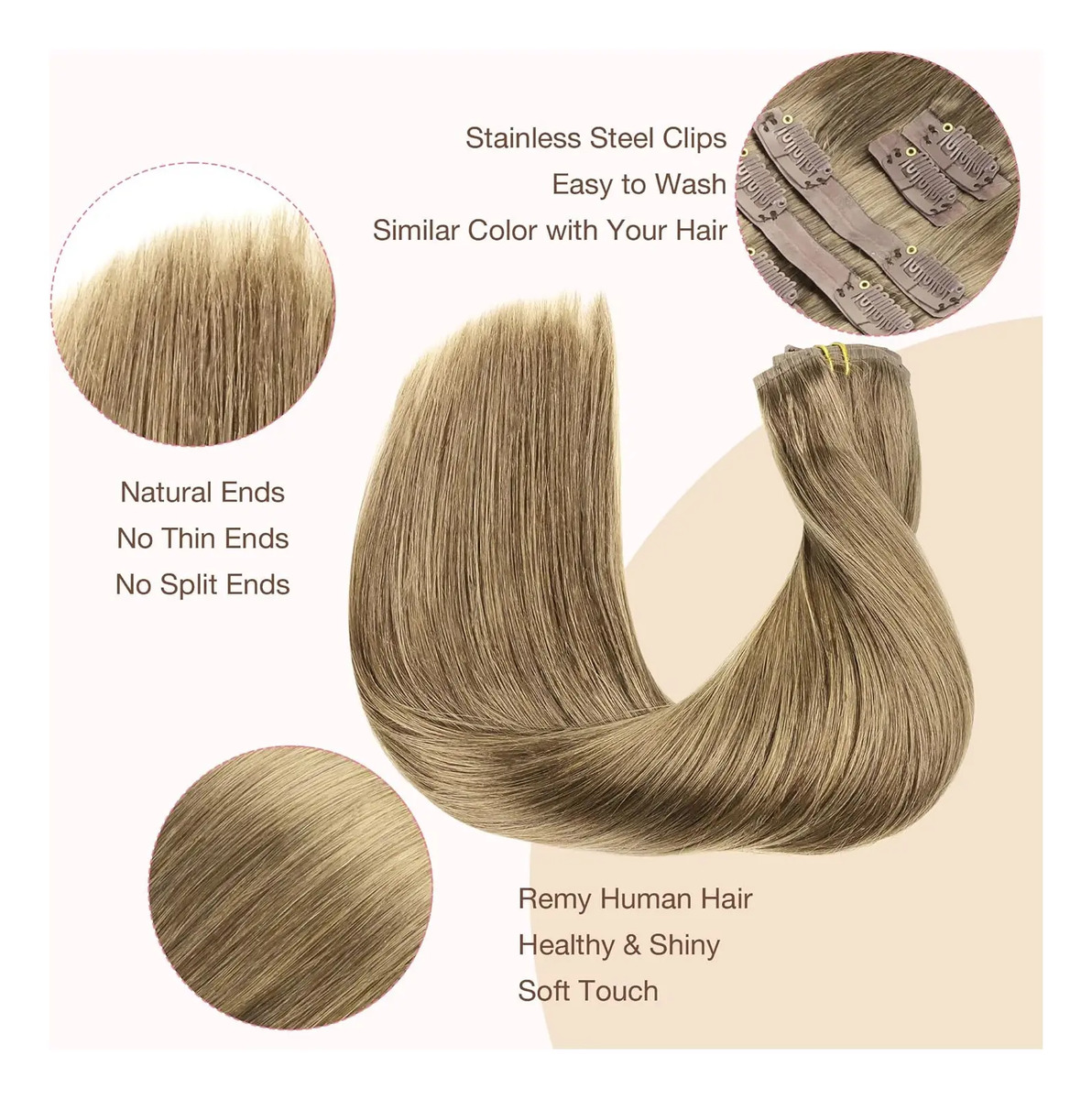 Cabello Humano Natural De 35 Centímetros - Image 6