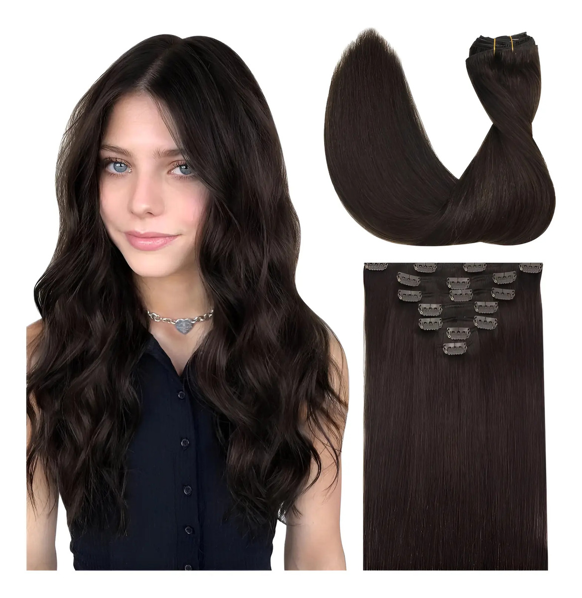 Extensiónes De Cabello Humano Real 45cm