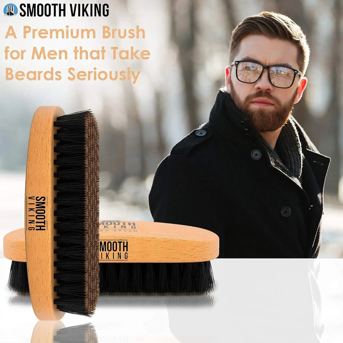 Cepillo De Barba Y Bigote Para Hombre - Con Cerdas De Jabalí Blanco - Image 6