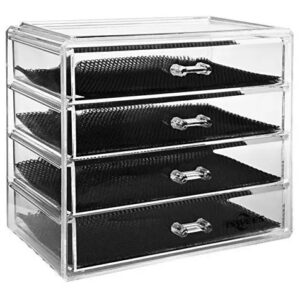 Iswees 4 Organizador De Maquillaje De Nivel, Caja De Almacen