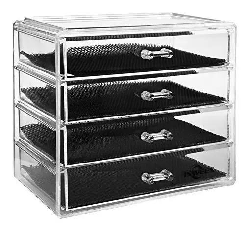 Iswees 4 Organizador De Maquillaje De Nivel, Caja De Almacen