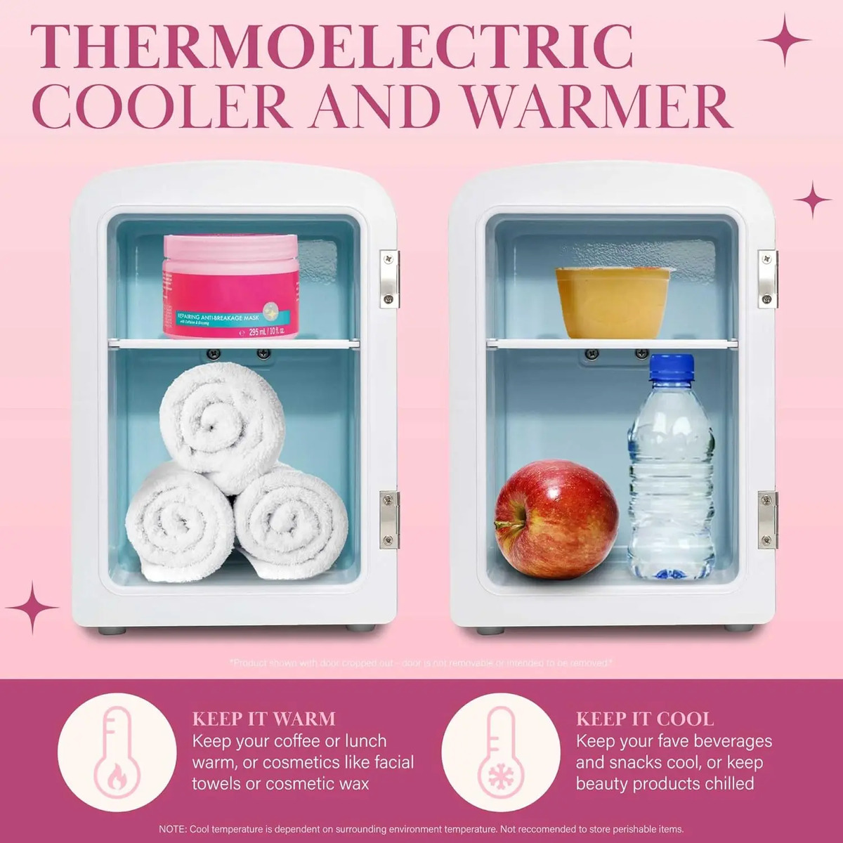 Mini Refrigerador Para Maquillaje 4 Litros, Puerta Espejada - Image 4