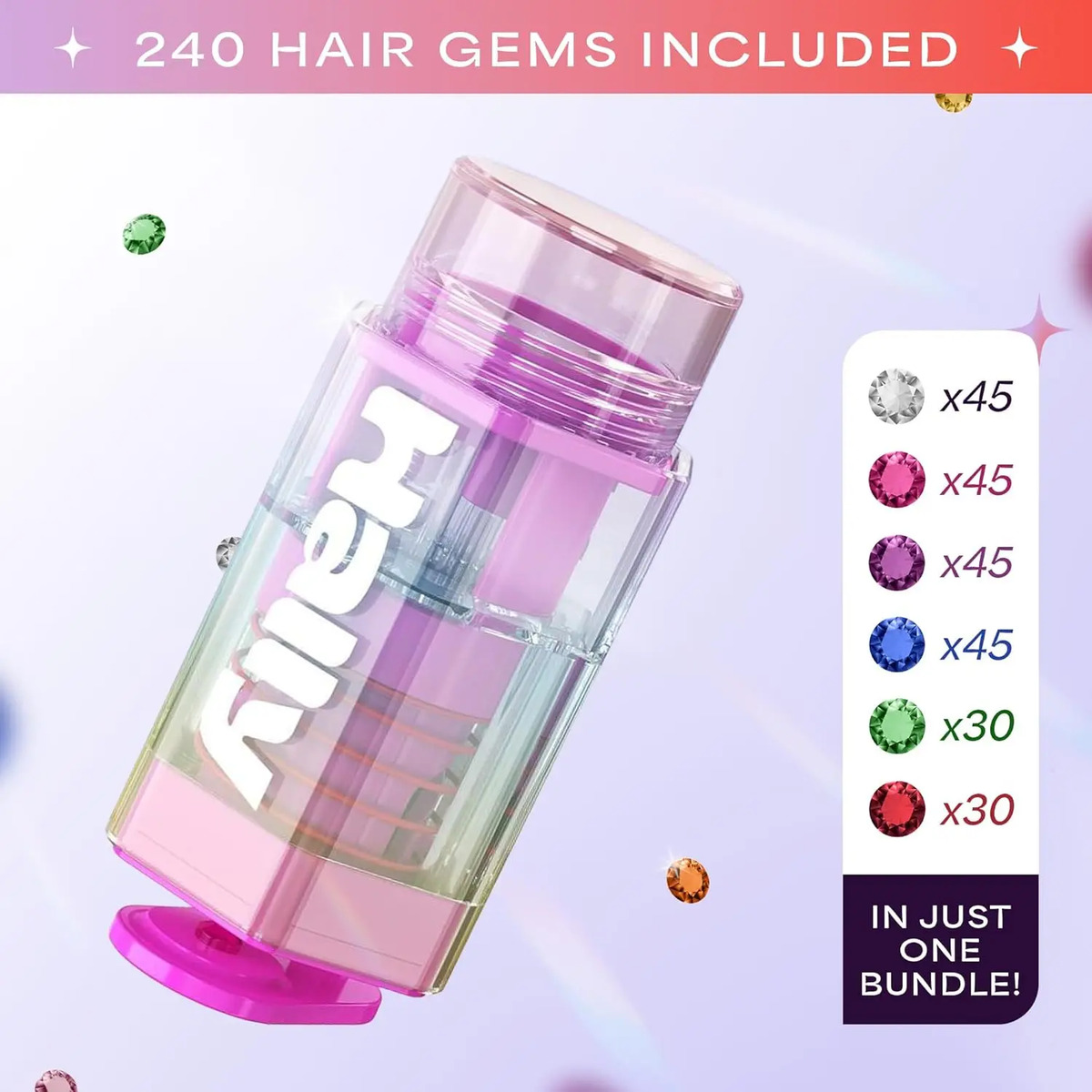 Aplicador De Joyas Para Cabello Hally Con 240 Sellos Adhesiv - Image 3