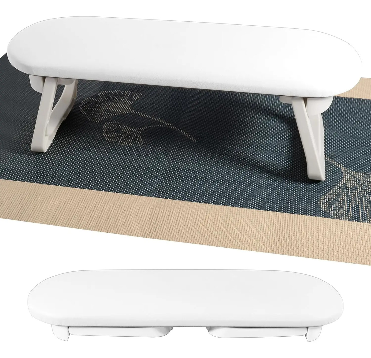 Reposabrazos Plegable De Cuero Pu Para Manicura Con Almohadi - Image 7