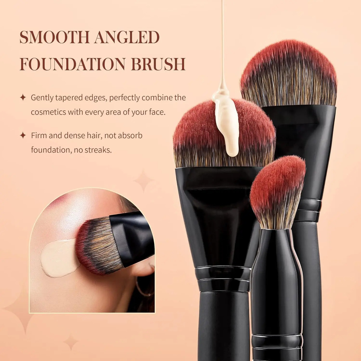 Brochas De Maquillaje Jessup Set Premium Sintético 21 Pieza Negro - Image 4