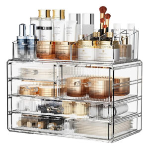 Organizador De Maquillaje Con Cajones Y Bandejas Para Bellez (2 Base, 3 Drawers) With Top