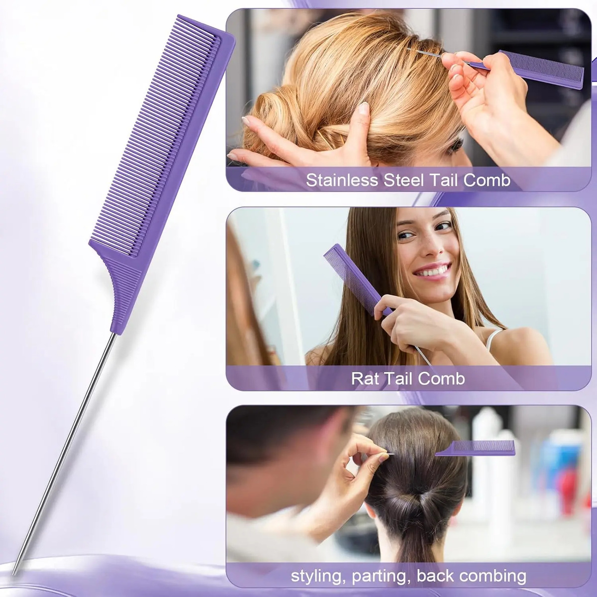 Cepillo De Pelo Para Mujer Hombre Niño Con 4 Piezas Incluye - Image 4