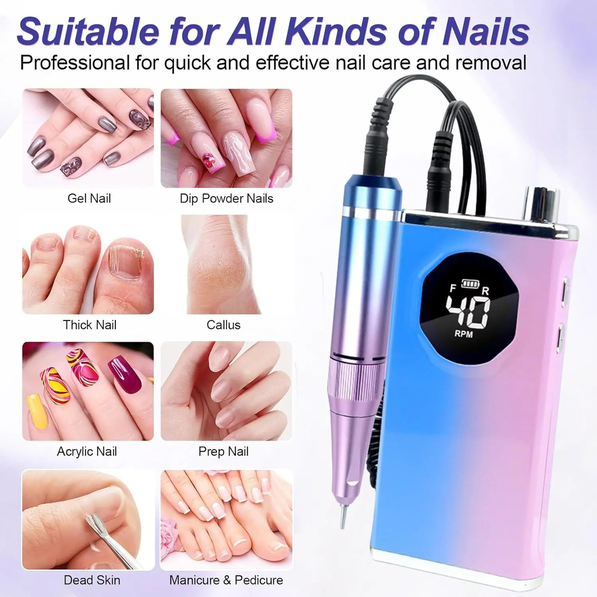 Lima De Uñas Profesional Melodly Portátil - Image 4