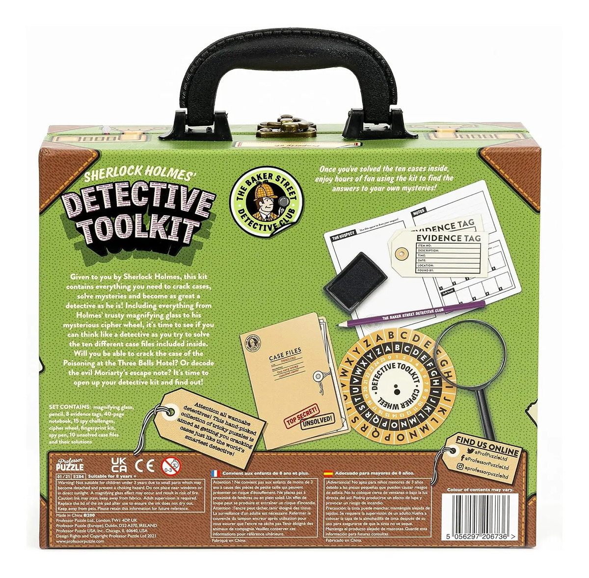Kit De Sherlock Holmes Para Resolver Misterios, 10 Herramien - Image 2