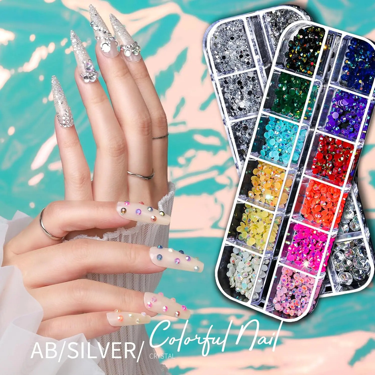 Kit De Arte De Uñas Con 15 Láminas De Calcomanías Doradas Y - Image 6