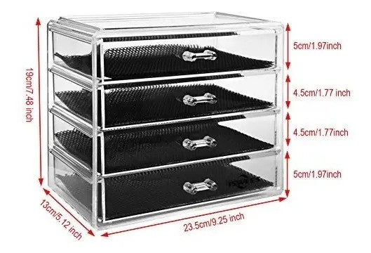 Iswees 4 Organizador De Maquillaje De Nivel, Caja De Almacen - Image 3
