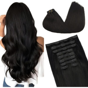 Cabello Humano Natural 35cm 130g Negro Negro
