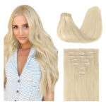 Extensiones Cabello Remy 45cm 110g Rubio Platino