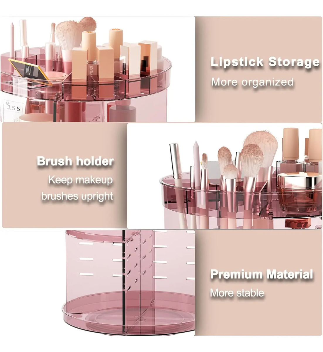 Organizador Giratorio Para Maquillaje Y Lápiz Labial - Image 7