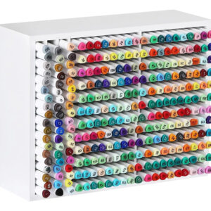 Organizador De Marcadores Madera 270 Unidades Vertical Blanc