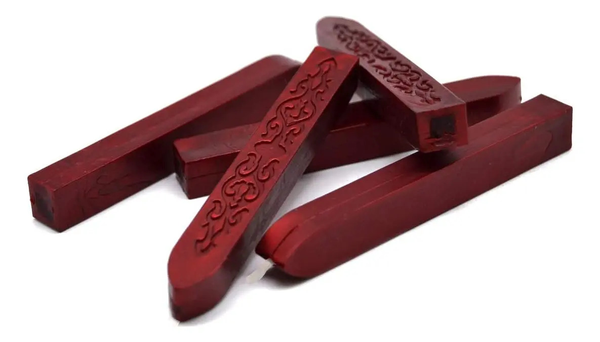 Telosma 6 Palitos De Cera Roja Para Sellar Sobres Y Regalos - Image 3