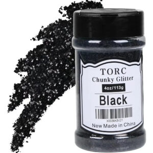 Brillo De Glitter Negro Grueso Para Uñas Y Decoración, 115ml Black