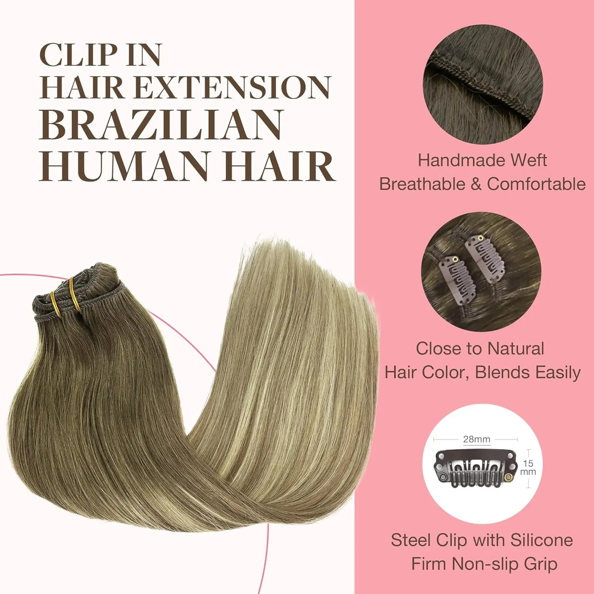 Cabello Humano Natural De 45 Cm - Image 3