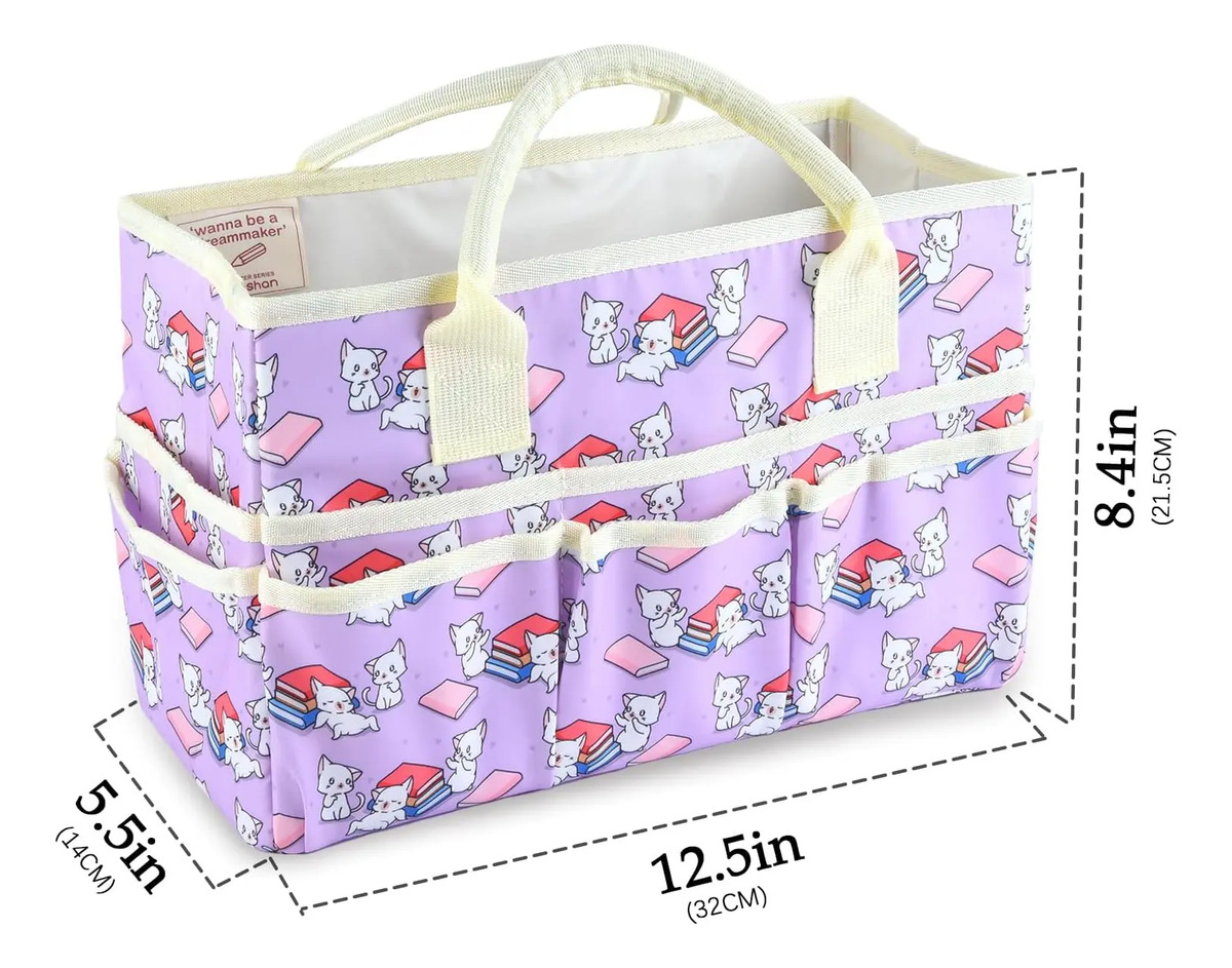 Bolso Organizador Grande Con Varios Bolsillos Para Arte Y Of Book Cat - Image 3