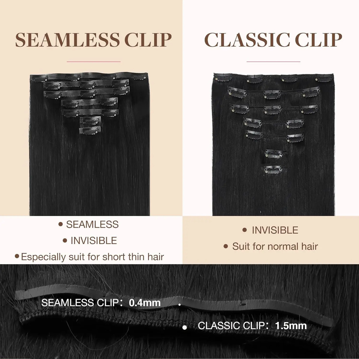 Extensiones Cabello Natural 55cm Negro - Image 4