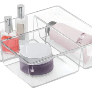 Interdesign Clarity Cosmética Organizador Gabinete Vanidad Blanco