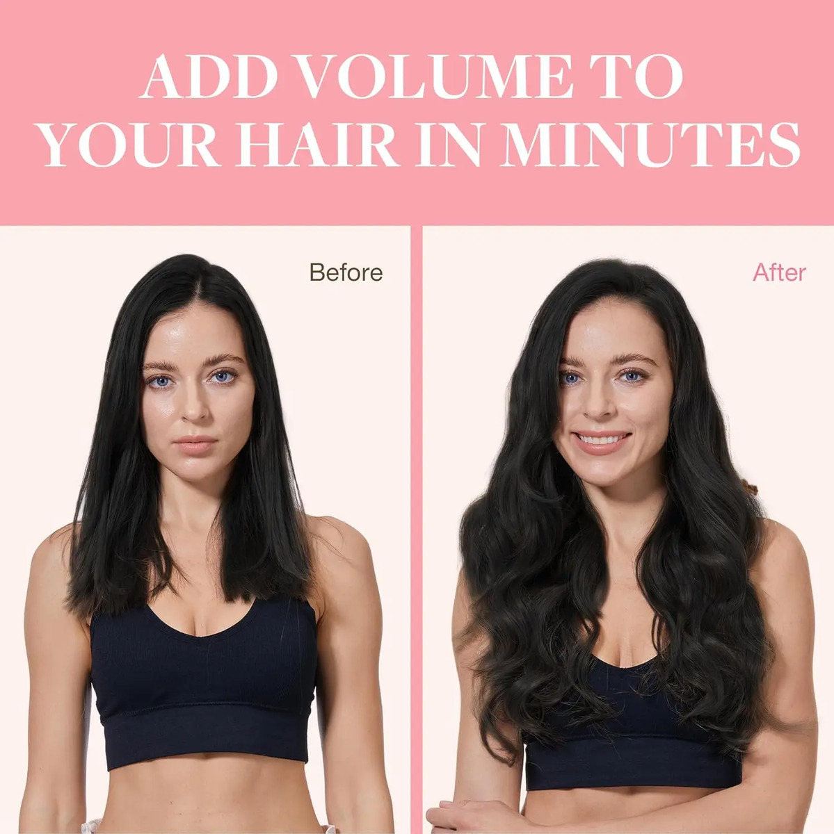 Cabello Clip-in Para Mujeres Pelo Humano Remi 50cm Negro Negro - Image 5