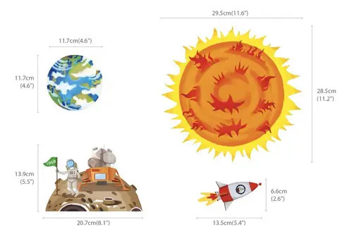 Decowall Da-1501 El Sistema Solar Peel Y Stick Nursery Niños - Image 9