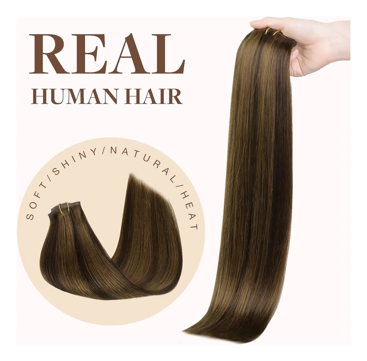 Extensiones De Cabello Humano Remy 45 Cm Marrones - Image 8