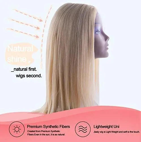 Peluca Rubia Para Mujer, Pelo Sintético, Rectas Largas - Image 2