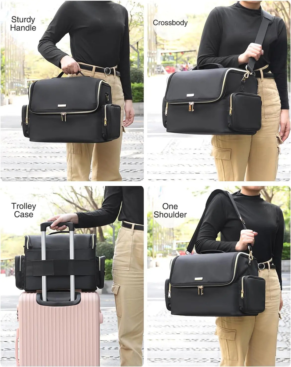 Bolso De Maquillaje Extra Grande Con Divisores Ajustables - Image 7