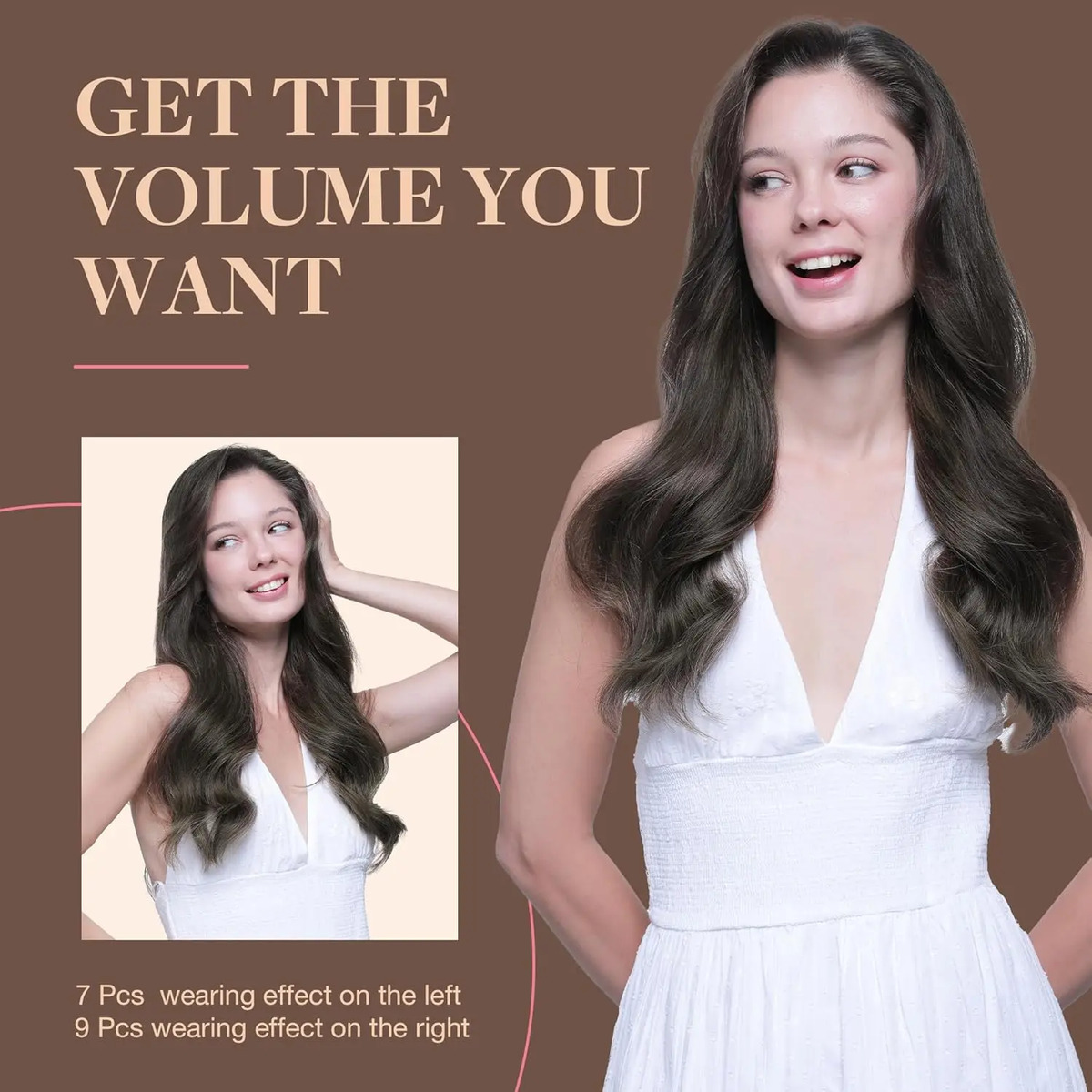 Extensiones De Cabello Humano De 51 Cm Y 150 Gramos Marrón - Image 7